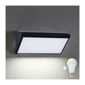 BRILAGI - LED RGBW kültéri fali lámpatest TRIANGLE 1xE27/12W/230V fekete IP65 BG1022+AI0819 kép