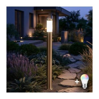 BRILAGI - LED RGBW kültéri lámpa ELIA 1xE27/6,5W/230V 2700–6500K IP44 100 cm króm BG5750+AI0818 kép