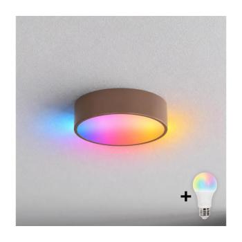 BRILAGI - LED RGBW mennyezeti lámpatest CLARE 1xE27/12W/230V átm. 20 cm barna BG5226+AI0579 kép