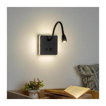 BRILAGI - LED Rugalmas fali lámpa MAYA Double LED/4W/230V + LED/3W fekete BRI099 kép