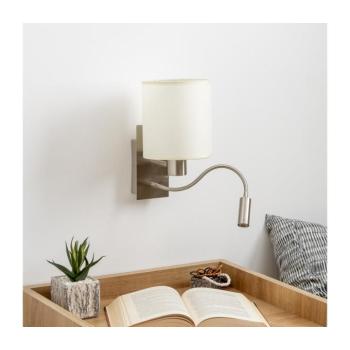 BRILAGI -LED Rugalmas fali lámpa NUBILA 1xE27/25W/230V+LED/3W matt króm/krémes BRI117 kép