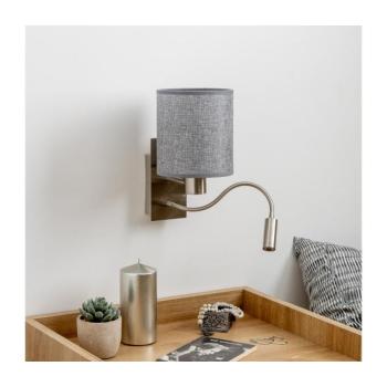 BRILAGI - LED Rugalmas fali lámpa NUBILA 1xE27/25W/230V + LED/3W matt króm/szürke BRI118 kép