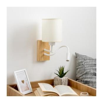 BRILAGI - LED Rugalmas fali lámpa NUBILA WOOD 1xE27/25W/230V + LED/3W tölgy/fehér/krémes BRI130 kép