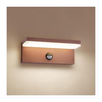 BRILAGI-LED TESSI kültéri fali lámpatest érzékelővel, LED/10W/230V, barna, IP54 BRI553 kép