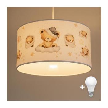 BRILAGI - LED zsinóros gyerekszobai csillár BOBO 1xE27/60W/230V átm. 35 cm fehér/mackókkal 8590828051411 kép