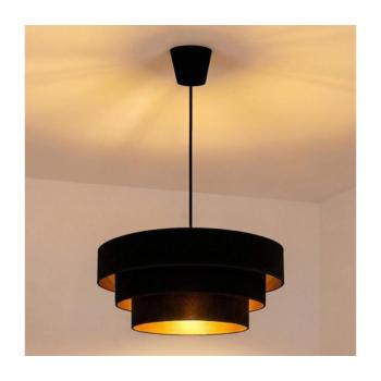 BRILAGI - LUNETA kábeles függőlámpa 1xE27/60W/230V, átmérő 40 cm, fekete/arany 8590828052180