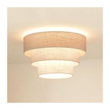 BRILAGI - Mennyezeti lámpa ALASKA LUNETA 1xE27/15W/230V átm. 45 cm szürke/krémes 608084 kép