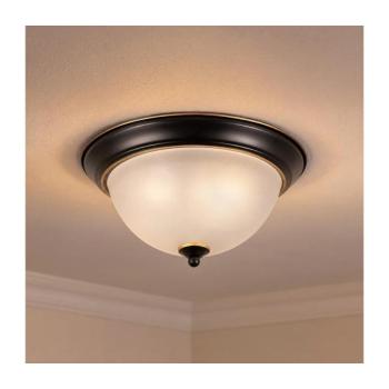 BRILAGI - Mennyezeti lámpatest FRESCO 2xE27/40W/230V átm. 28 cm fekete/arany BRSX6002/2C-6-BK+GD kép