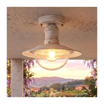 BRILAGI - MOLDE kültéri mennyezeti lámpatest 1xE27/60W IP44 fehér/patina 63029 kép