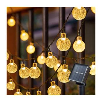 BRILAGI - napelemes LED dekorációs fényfüzér BUBBLE 100×LED, 8 funkciós, 10 m, IP65, meleg fehér BRI105 kép