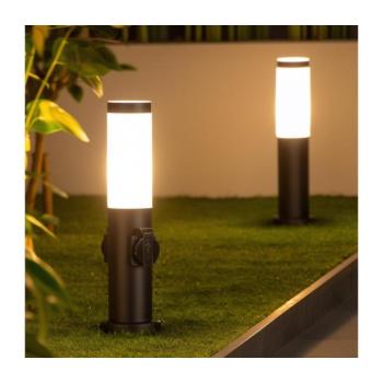 BRILAGI - NOVA kültéri lámpa 2 db SCHUKO aljzattal 1xE27/15W/230V 40 cm IP44 fekete FG-KH142PSH-40-2SO-BLK kép