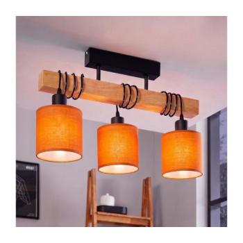 BRILAGI - NUBILA felületre szerelhető csillár 3xE27/60W/230V fenyő/narancssárga 1xEG780168+3xBG2453 kép