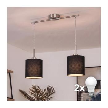 BRILAGI - NUBILA kábelen függő LED csillár 2xE27/60W/230V fekete EG32519+2xBG1581 kép