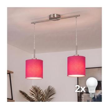 BRILAGI - NUBILA LED csillár kábelen 2xE27/60W/230V rózsaszín EG32519+2xBG1577 kép