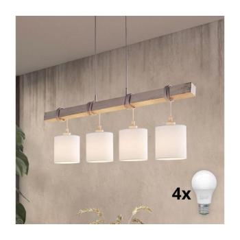 BRILAGI - NUBILA LED csillár kábelen 4xE27/60W/230V szürke/fehér 1xEG49927A+4xBG1586 kép