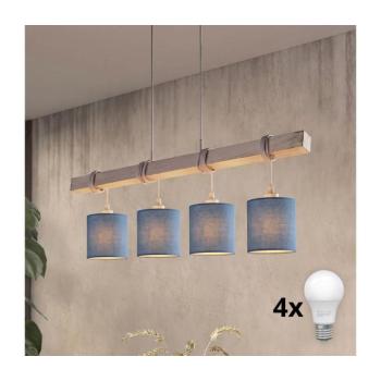 BRILAGI - NUBILA LED csillár kábellel 4xE27/60W/230V szürke/sötétkék 1xEG49927A+4xBG1575 kép