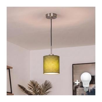 BRILAGI - NUBILA LED csillár zsinóron 1xE27/60W/230V, átm. 14 cm, fekete/zöld EG32517+BG1576 kép