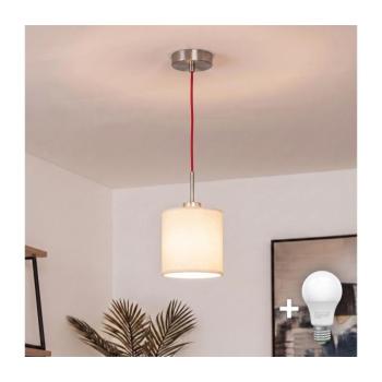BRILAGI - NUBILA LED függeszték kábelen 1xE27/60W/230V átm. 14 cm piros/krémszínű EG32516+BG1585 kép
