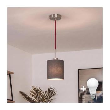 BRILAGI - NUBILA LED függeszték kábellel, 1xE27/60W/230V, átmérő 14 cm, piros/antracit EG32516+BG1574 kép