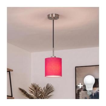 BRILAGI - NUBILA LED függeszték zsinóron 1xE27/60W/230V átm. 14 cm fekete/rózsaszín EG32517+BG1577 kép