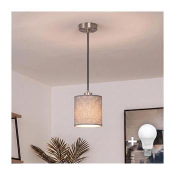 BRILAGI - NUBILA LED kábeles függeszték 1xE27/60W/230V, átm. 14 cm, fekete/szürke EG32517+BG1582 kép
