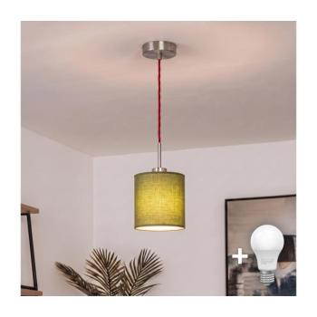 BRILAGI - NUBILA LED kábeles függeszték 1xE27/60W/230V, átm. 14 cm, piros/zöld EG32516+BG1576 kép