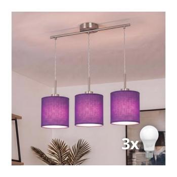 BRILAGI - NUBILA LED kábeles függeszték 3xE27/60W/230V lila EG32521+3xBG1580 kép