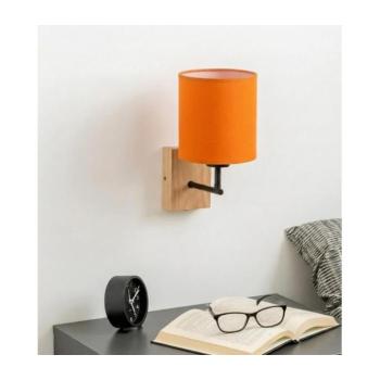 BRILAGI - NUBILA WOOD fali lámpa 1xE27/25W/230V tölgy/fekete/narancssárga BG1561+BG2453 kép
