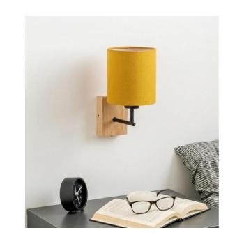 BRILAGI - NUBILA WOOD fali lámpa 1xE27/25W/230V tölgy/fekete/sárga BG1561+BG2452 kép