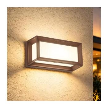 BRILAGI - PARKER LED/12W/230V kültéri fali lámpa érzékelővel, barna, IP44 BRI774 kép