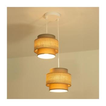 BRILAGI - RESNA kábelre függesztett csillár 2xE27/60W/230V Ø 30 cm barna/bézs H0373 kép
