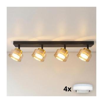 BRILAGI - RGB LED dimmelhető spotlámpa AURA LUX 4xGX53/14W/230V Wi-Fi Tuya fekete/arany BG3454+4xIM1489 kép