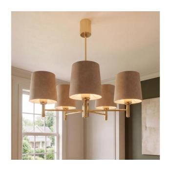 BRILAGI - Rúddal szerelt MONTE csillár 5xE27/60W/230V bézs/arany 8590828053330 kép