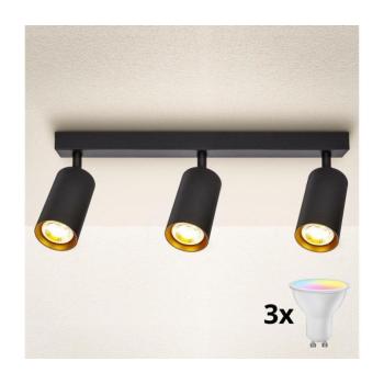 BRILAGI - SELE LED fényerőszabályozható spotlámpa 3x GU10/4,8W/230V fekete/arany BG0631+3xAI2382 kép