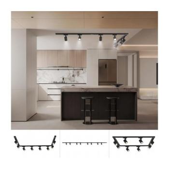 BRILAGI - Sínrendszeres spotlámpa HUSKY 8xGU10/10W/230V 300 cm fekete BG2555 kép