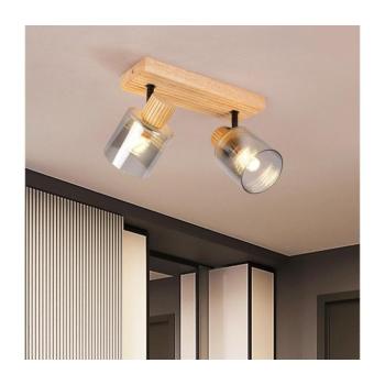 BRILAGI - Spotlámpa HYGGE 2xE14/15W/230V fa/füstszínű BRI403 kép