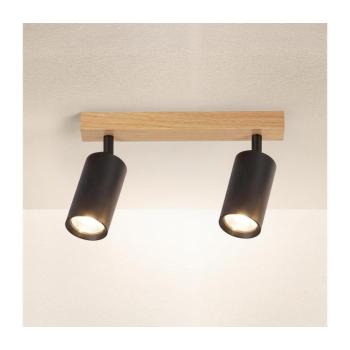 BRILAGI - Spotlámpa SELE 2xGU10/30W/230V fekete/tölgy dekor WO-SELE-BK-WD02-OEM kép