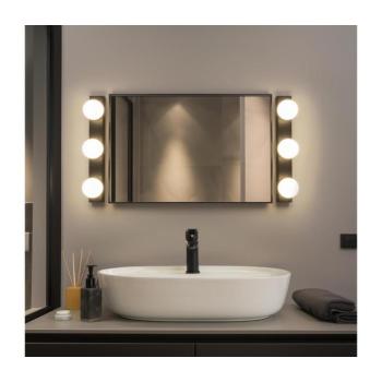 BRILAGI - SZETT 2x LED fürdőszobai fali lámpa HOLLYWOOD 3xLED/3W/230V 39 cm IP44 fekete 2xBG3879 kép