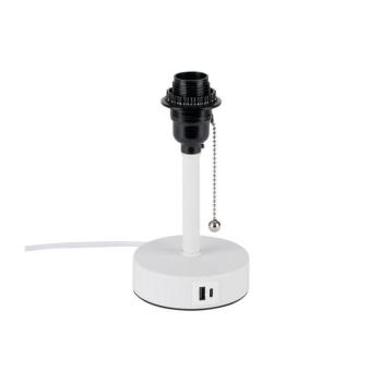 BRILAGI - TABLON asztali lámpa USB-porttal 1xE27/25W/230V fehér BRI590 kép