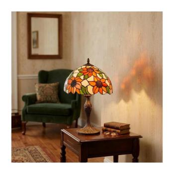BRILAGI - Tiffany ólomüveg asztali lámpa SUNFLOWER 1xE27/60W/230V BRT-8004B kép