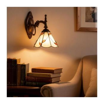 BRILAGI - Tiffany ólomüveg falilámpa FOLIA 1xE14/40W/230V BRW-B015A kép