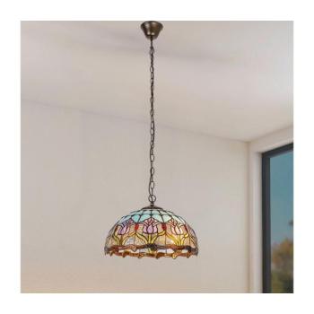 BRILAGI - Tiffany stílusú vitrázs csillár, láncra függesztett LORAS 2xE27/60W/230V 63007 kép