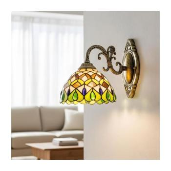 BRILAGI - Tiffany stílusú vitrázs fali lámpa MARGARET 1xE27/40W/230V 63066 kép