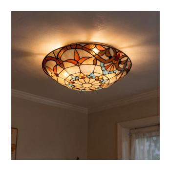 BRILAGI - Tiffany-üveg mennyezeti lámpa MIRABELLA 2xE27/60W/230V átm. 40 cm BRC-12028 kép