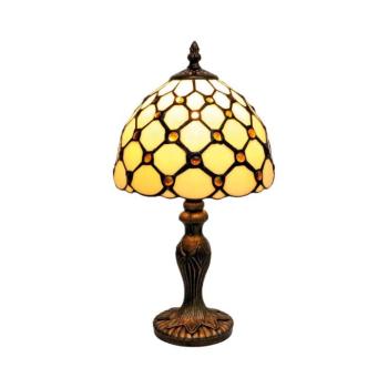 BRILAGI - Tiffany vitrázs asztali lámpa IVORY SMOOTH 1xE27/60W/230V BRT-26413A kép
