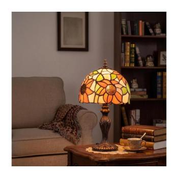 BRILAGI - Tiffany vitrázs asztali lámpa SUNFLOWER 1xE27/60W/230V BRT-8004A kép