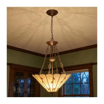 BRILAGI - Tiffany-vitrázs csillár láncon FOLIA 3xE27/60W/230V Ø 50 cm BRP-B015B kép