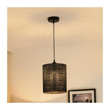 BRILAGI - TUBES lógó 1xE27/15W/230V, 20 cm átmérő, fekete 609319