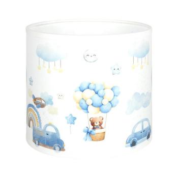 BRILAGI - Univerzális BOBO E27 búra, átmérő 15 cm, fehér/kék/maci mintás 757496 kép