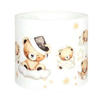 BRILAGI - univerzális búra BOBO E27 átm. 15 cm fehér/mackós 757540 kép